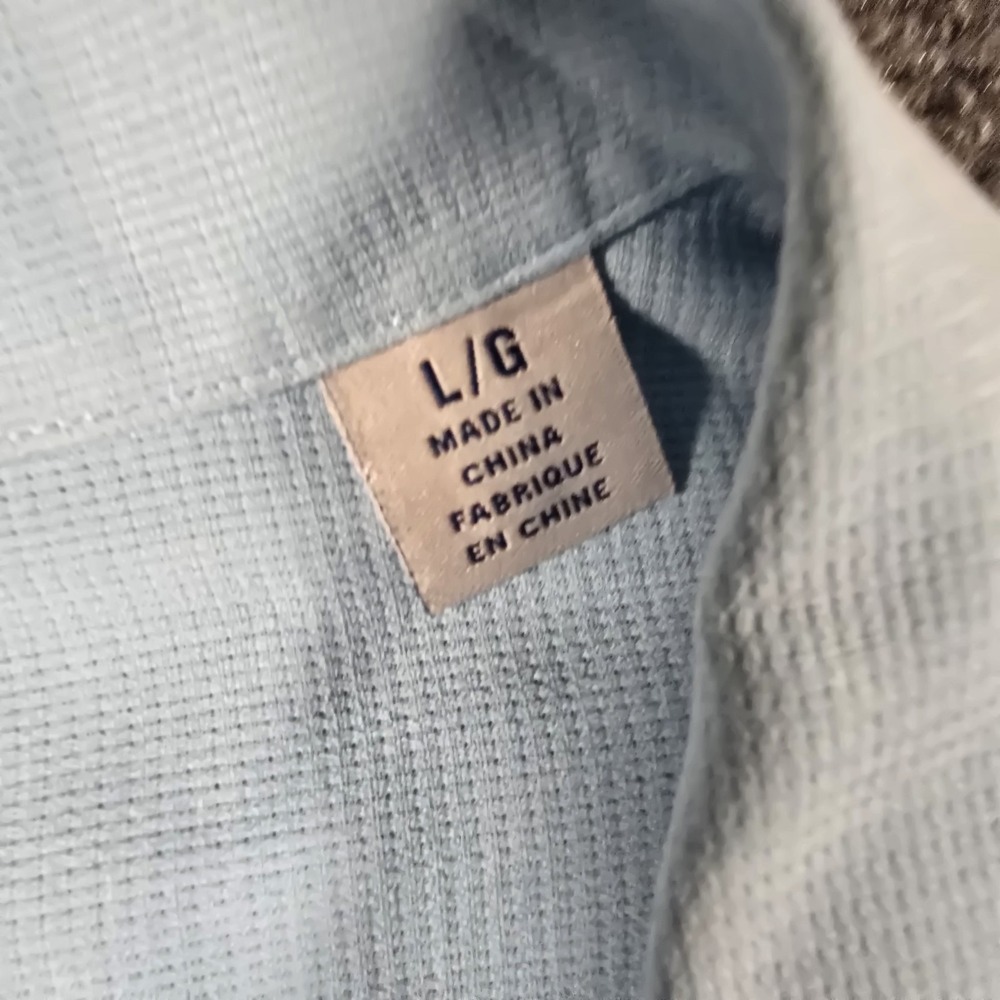 Tommy Bahama Men's Large Blue Silk Blend Camp Shirt Button Down Island Zone - Picture 11 of 15